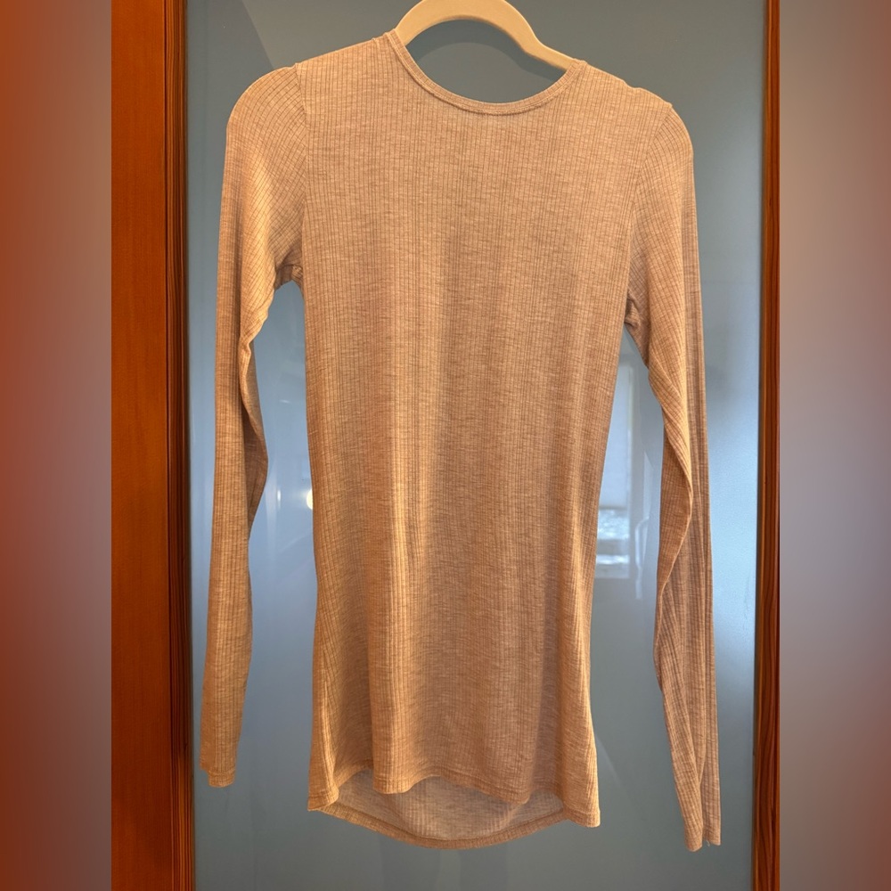 Whipped Long Sleeve Top in Sand